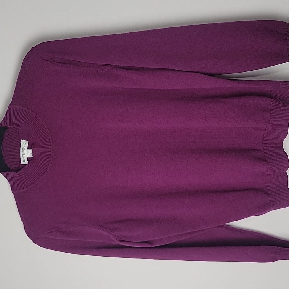 NORTHERN REFLECTIONS WOMEN'S LONG SLEEVE HIGH NECK PURPLE SWEATER SIZE L PETITE